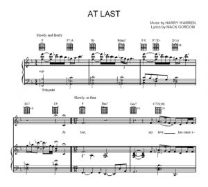 At last - Etta James - ноты к песне - Purple Market Area