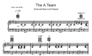 The A Team - Ed Sheeran - partitura - Purple Market Area