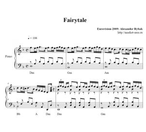 Fairytale - Alexander Rybak - partitura - Purple Market Area