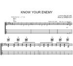 Know Your Enemy (табулатура)