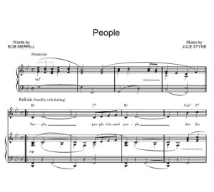 People - Barbra Streisand - sheet music - Purple Market Area