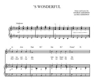 'S Wonderful - George Gershvin - ноты к песне - Purple Market Area