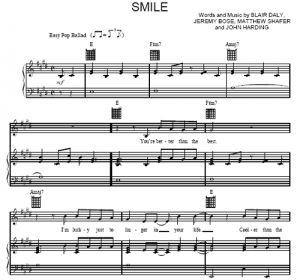 Smile - Uncle Kracker - partitura - Purple Market Area